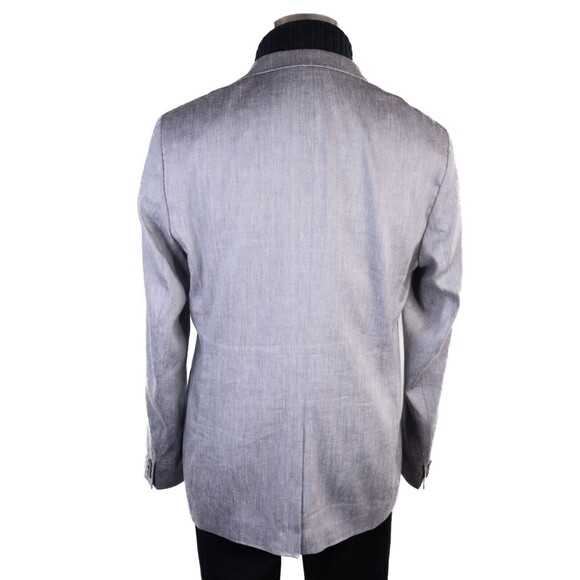 Ted Baker London Blazer Mens 5 / 42L Lining Gray Sport Coat Jacket LINEN Bled - Picture 10 of 16
